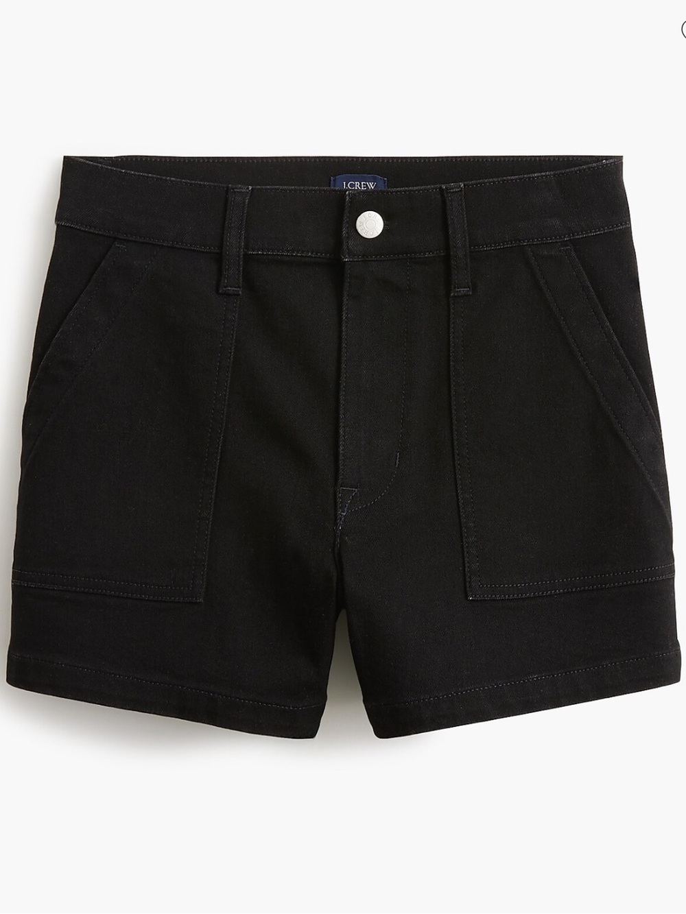 NWOT J. Crew Women’s High Waisted Black Denim Utility Shorts Size 31 / 12